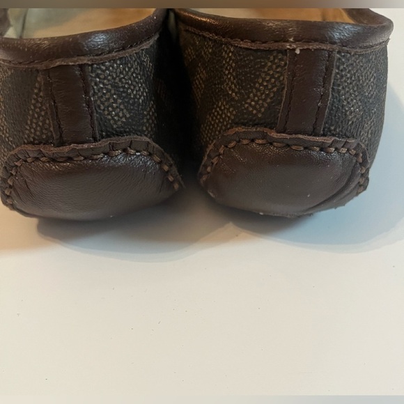 Michael Michael Kors Fulton Sz 6.5 Brown Logo Leather Moccasin Flats - Picture 9 of 11